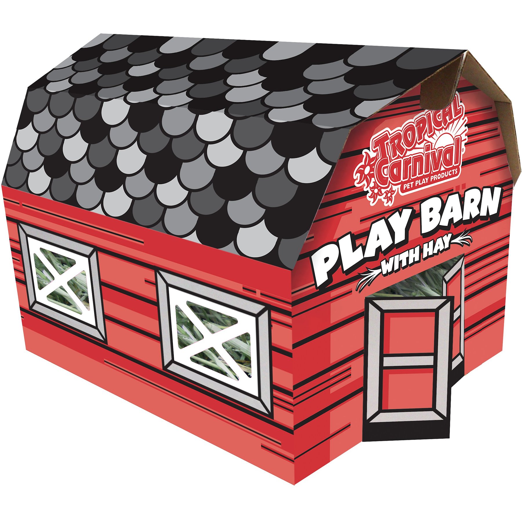 Brown's Tropical Carnival Play Barn Small Animal Hideout, 8-oz
