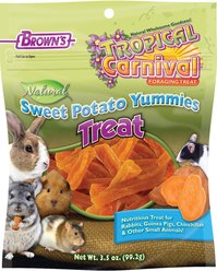 Brown's Tropical Carnival Sweet Potato Yummies Small Animal Treats, 3.5-oz bag