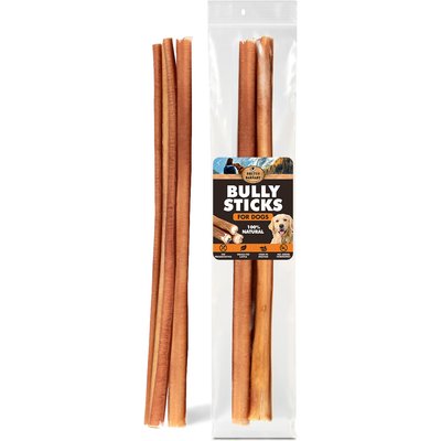 Brutus & Barnaby Brutus & Barnaby 12-Inch Single Ingredient High Protein & Rawhide-Free Bully Sticks Dog Chews, 2 count