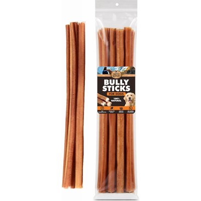 Brutus & Barnaby Brutus & Barnaby 12-Inch Single Ingredient High Protein & Rawhide-Free Bully Sticks Dog Chews, 4 count