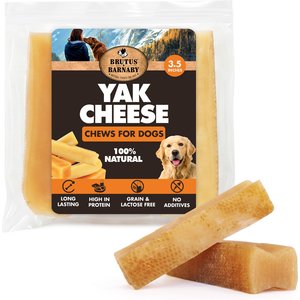 Brutus & Barnaby 3.5-in Gold Himalayan Yak Cheese Natural Dog Chew Treats, 3 count
