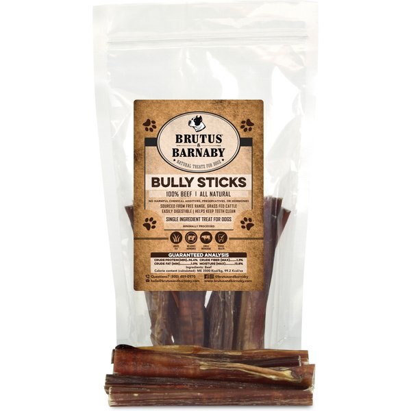 Brutus & Barnaby 6-in Bully Sticks Dog Treats