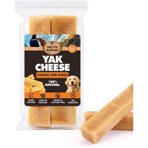 Brutus & Barnaby Long Lasting 5.5-in Gold Himalayan Yak Cheese Natural Dog Chew Treats, 2 count