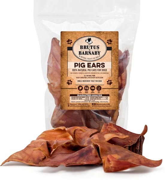 Brutus & Barnaby Thick Cut Pig Ear Slivers Dog Treats