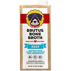 Brutus Broth Beef Bone Broth Hip & Joint with Glucosamine Dog Food Topper, 32-oz box