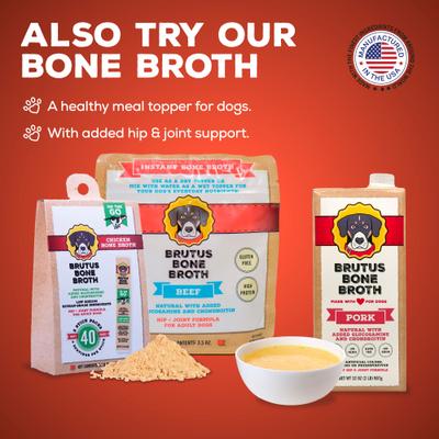 Show full view: Brutus Broth Bone Broth Pork & Apple Biscuits Natural Limited Ingredient Crunchy Dog Treats, 8-oz bag​ slide 8 of 12