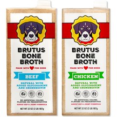 Brutus Broth Bone Broth Beef Flavor Hip & Joint + Bone Broth Chicken Flavor Hip & Joint Dog Food Topper