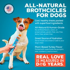 Brutus Broth Brothcicles Turkey Bone Broth Flavor with Superfoods for Hydration Dog Wet Food Topper, 2-oz pouch, case of 6 slide 2 of 9