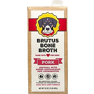 Brutus Broth Pork Bone Broth Hip & Joint with Glucosamine Dog Food Topper, 32-oz box