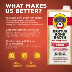 Brutus Broth Pork Bone Broth Hip & Joint with Glucosamine Dog Food Topper, 32-oz box slide 2 of 8