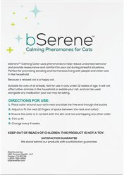 bSerene Pheromone Adjustable Calming Collar for Cats slide 2 of 7