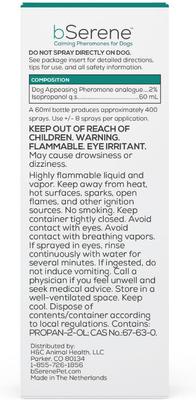 Show full view: bSerene Pheromone Calming Spray for Dogs, 60-mL bottle slide 3 of 7