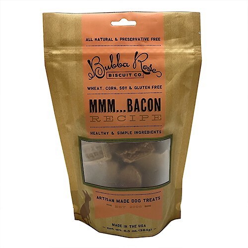 Bubba Rose Biscuit Co. Mmm Bacon Dog Treats, 6.5-oz bag