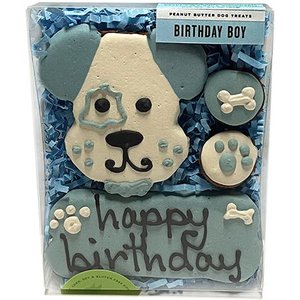 Bubba Rose Biscuit Co. Natural Peanut Butter Flavored Birthday Boy Dog Crunchy Dog Treats, 4 count