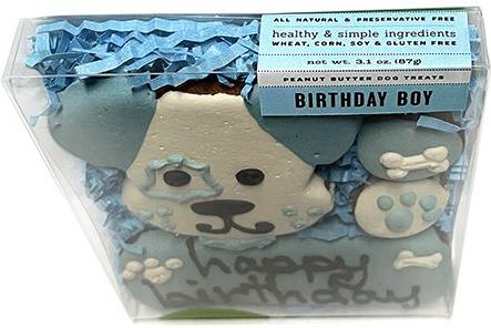 Show full view: Bubba Rose Biscuit Co. Natural Peanut Butter Flavored Birthday Boy Dog Crunchy Dog Treats, 4 count slide 4 of 5