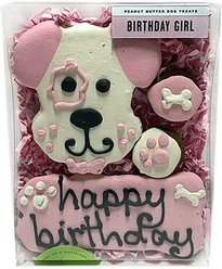 Bubba Rose Biscuit Co. Natural Peanut Butter Flavored Birthday Girl Dog Crunchy Dog Treats, 4 count