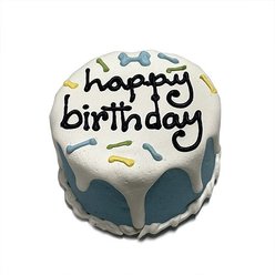 Bubba Rose Biscuit Co. Natural Peanut Butter Flavored Blue Dog Birthday Baby Cake Crunchy Dog Treat, 1 count