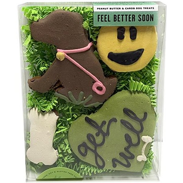 Bubba Rose Biscuit Co. The Bone Yard Box Peanut Butter & Carob Dog Treats, 4 count