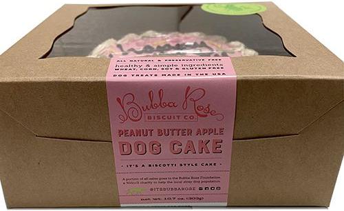 Show full view: Bubba Rose Biscuit Co. Natural Peanut Butter Flavored Pink Birthday Cake Crunchy Dog Treats, 1 count slide 4 of 6