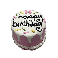 Bubba Rose Biscuit Co. Natural Peanut Butter Flavored Pink Dog Birthday Baby Cake Crunchy Dog Treat, 1 count