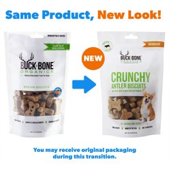 Buck Bone Organics Antler Dog Biscuits, 8-oz bag slide 2 of 4