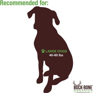 Buck Bone Organics Split Elk Antler Dog Treats, 2 count bag, Large