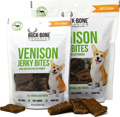 Show full view: Buck Bone Organics Venison Jerky Bites Dog Treats, 12-oz bag slide 4 of 4