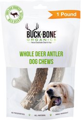 Buck Bone Organics Whole Deer Antlers Dog Chews, 1-lb bag