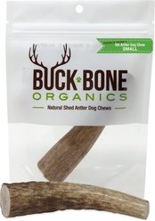 Buck Bone Organics Whole Elk Antler Dog Chews, 4-in