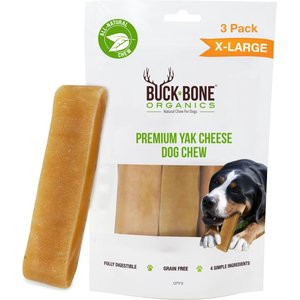 Buck Bone Organics X-Large Yak Cheese Dog Treats, 3 count