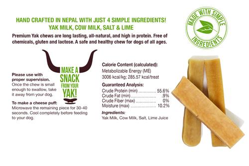 Show full view: Buck Bone Organics Yak Chew Large Dog Treats, 3 count slide 4 of 7