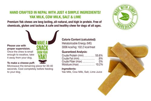 Show full view: Buck Bone Organics Yak Chew Small Dog Treats, 4 count slide 4 of 7