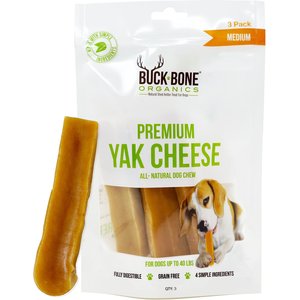 Buck Bone Organics Yak Himalayan Chew Dog Treats, Medium, 3 count