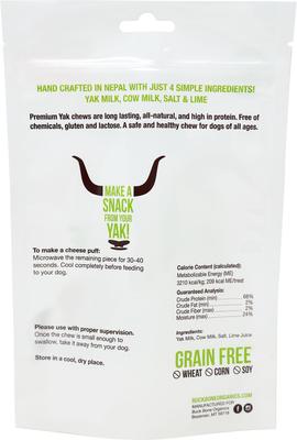 Show full view: Buck Bone Organics Yak Himalayan Chew Dog Treats, Medium, 3 count slide 4 of 5