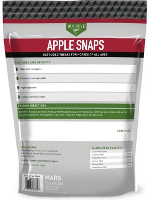 Show full view: BUCKEYE Nutrition All-Natural No Sugar Added Apple Snaps Horse Treats, 4-lb bag slide 2 of 5