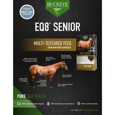 Show full view: Buckeye Nutrition EQ8 Senior Horse Feed, 50-lb bag slide 4 of 5