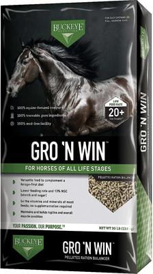 Show full view: Buckeye Nutrition Gro 'N Win Pelleted Feed + Safe N' Easy Senior Low Sugar, Low Starch Senior Horse Feed slide 2 of 6