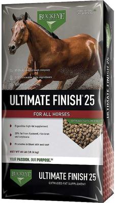 Show full view: Buckeye Nutrition Gro 'N Win Pelleted Feed + Ultimate Finish 25 High-Fat Weight Gain Pellets Horse Supplement slide 5 of 7