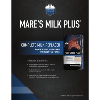 Show full view: Buckeye Nutrition Mare's Milk Plus Milk Replacer Powder Horse Supplement, 40-lb bag slide 4 of 10