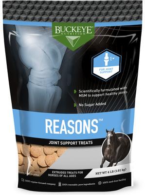 Show full view: Buckeye Nutrition Reasons Joint Support Horse Treats, 4-lb bag slide 1 of 7