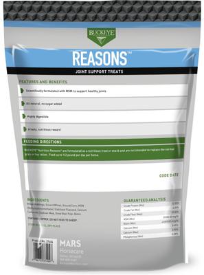 Show full view: Buckeye Nutrition Reasons Joint Support Horse Treats, 4-lb bag slide 2 of 7