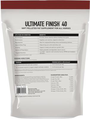 Show full view: Buckeye Nutrition Ultimate Finish 40 Weight Gain Pellets Horse Supplement, 20-lb soft pack slide 2 of 5