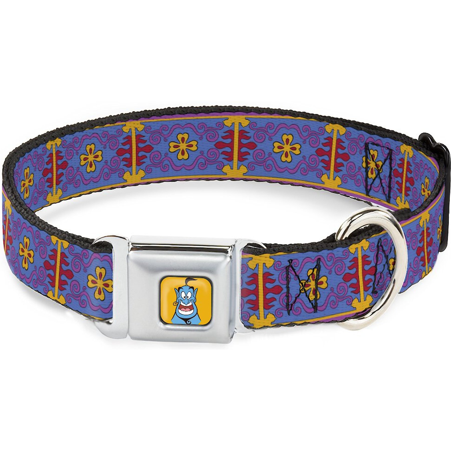 Buckle-Down Aladdin Magic Carpet Polyester Dog Collar, Medium: 11 to 16.5-in neck, 1-in wide