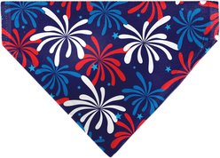 Buckle-Down Americana Fireworks Show Slip-On Dog Bandana, Blue