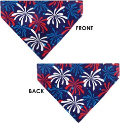 Buckle-Down Americana Fireworks Show Slip-On Dog Bandana, Blue slide 2 of 7