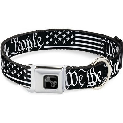 Buckle-Down Buckle-Down Americana Flag Dog Collar, Medium