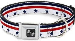 Buckle-Down Americana Stars & Stripes 1 Dog Collar, Large