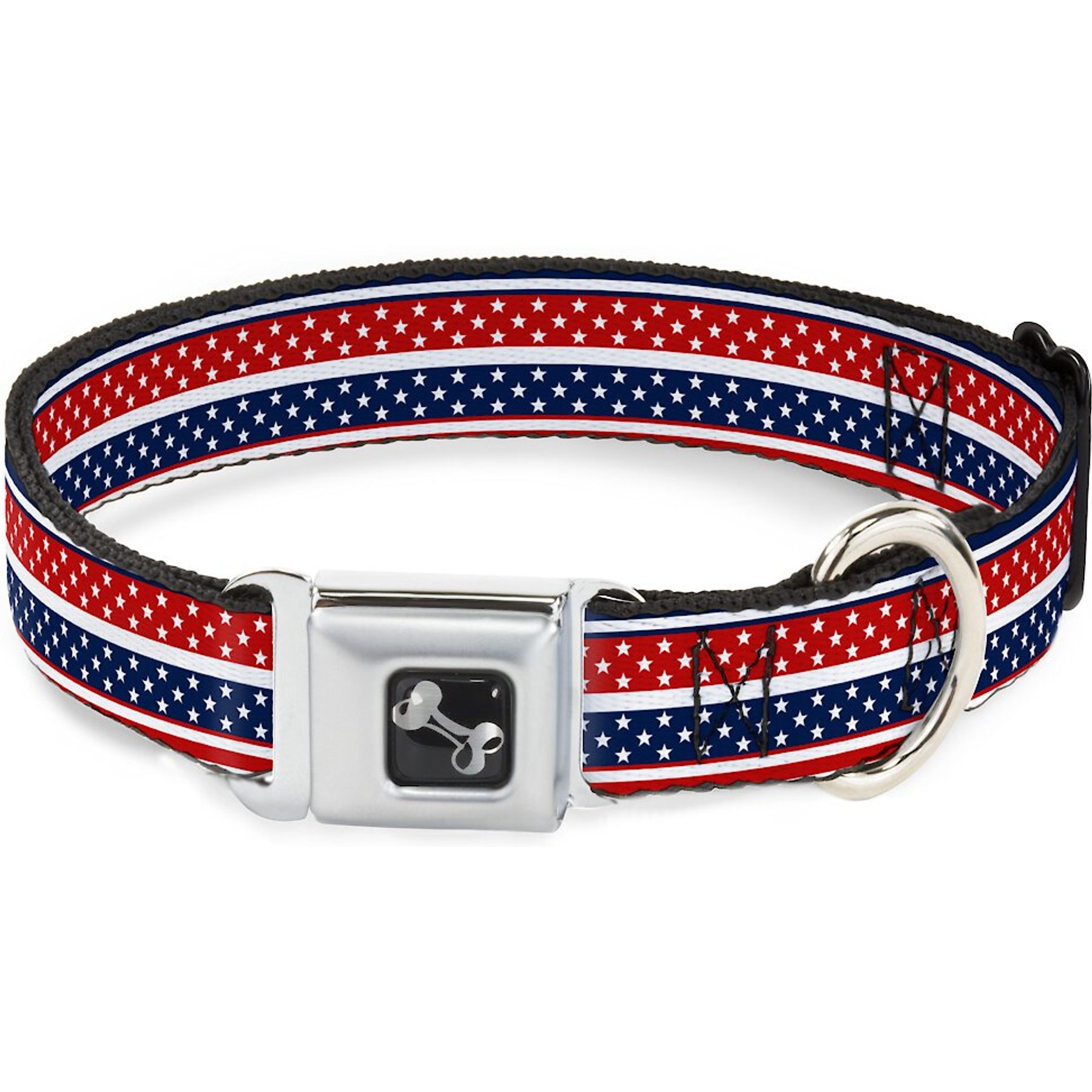 Buckle-Down Americana Stripe Dog Collar, Medium