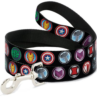 Buckle-Down Buckle-Down Avenger Icons Dog Leash