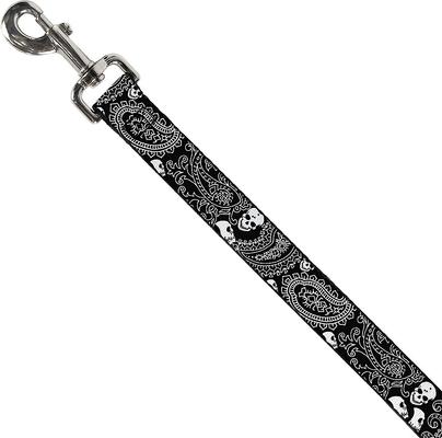 Show full view: Buckle-Down Bandana Skulls Dog Leash, Black slide 2 of 4